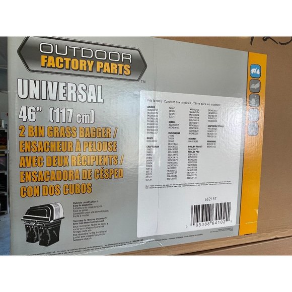 Poulan Pro Dual Bin SoftSide Grass Bagger 6-Bushel Cap 46” 71-12550 Riding Mower - Picture 1 of 3